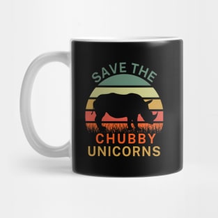 Save The Chubby Unicorns Rhino Animal Rights Mug